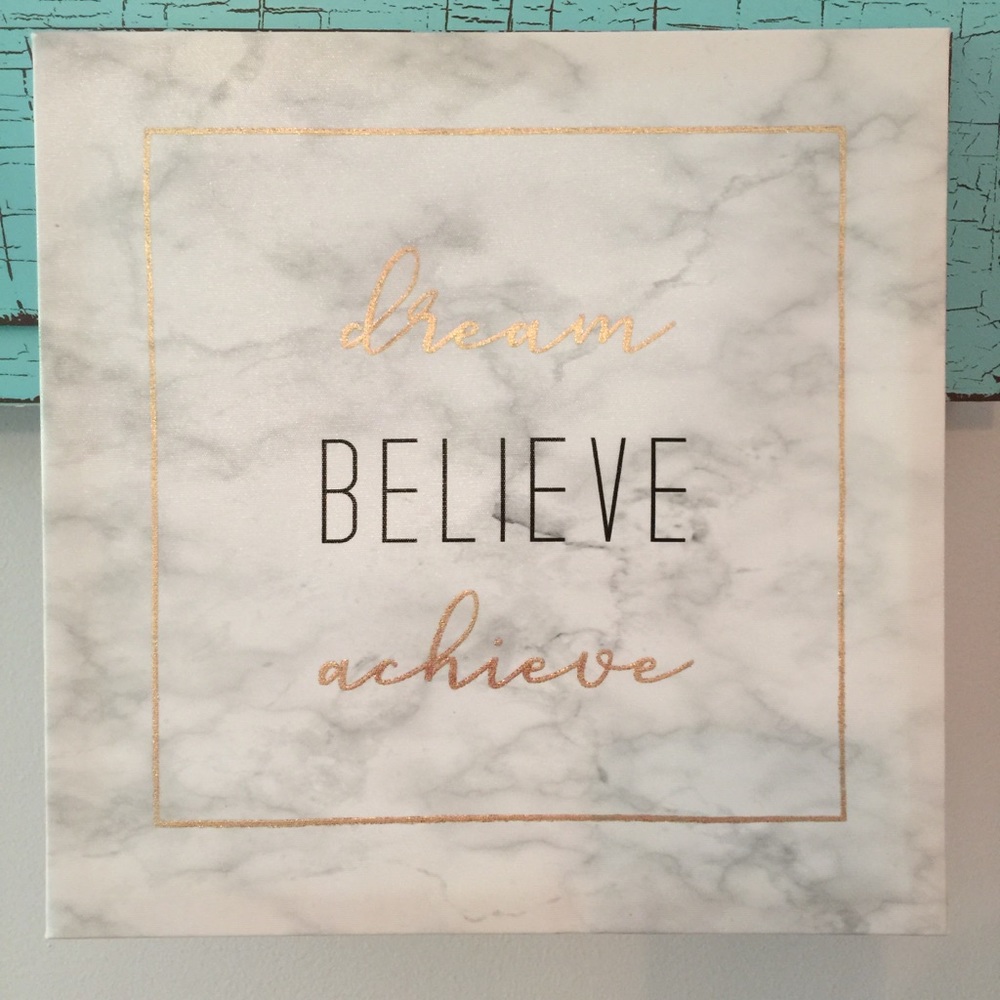 🍒🍒🍒 Dream, Believe, Achieve wall art